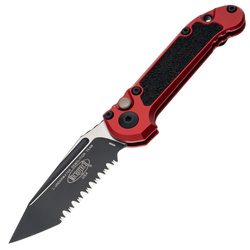 Microtech LUDT T/E Gen III Automatic Knife Red Aluminium/3M, Black F/S M390MK by Tony Marfione (1136-3RD)