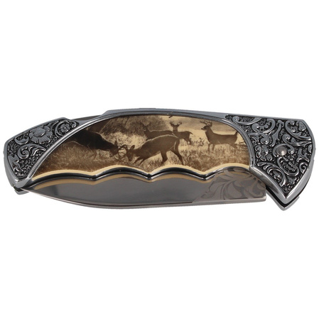 Nóż składany myśliwski motyw jelenia Herbertz Solingen Plastic/Stainless, Mirror (ART000400 - 588511)