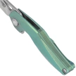Nóż na szyję Bestech The Reticulan Green Titanium, Stonewashed / Satin CPM S35VN by Elijah Isham (BT1810C)