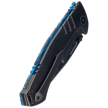 Nóż składany Bestech Keen II Black-Blue G10/Titanium, Black Stonewashed CPM S35VN by Koens Craft (BT2301D)