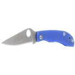Spyderco Honeybee Knife Blue G10, Satin 12C27 (C137GBLP)