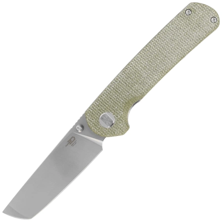 Bestech Sledgehammer Beige Micarta, Satin /  Stonewashed D2 knife (BG31D)