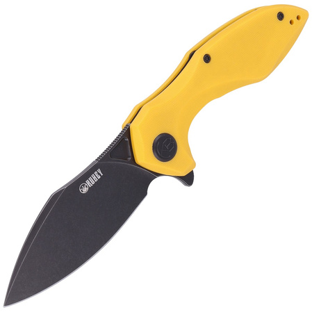 Kubey Knife Noble, Yellow G10, Dark Stonewashed D2 (KU236D)