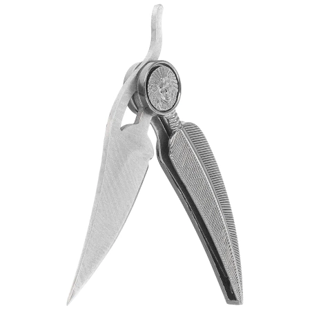 Martinez Albainox Indian Feather Knife Gray Zamak, Laser Ornated 3Cr13Mov (10999)