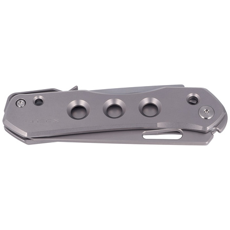 Nóż składany WE Knife Vision R Gray Titanium, Silver Bead Blasted CPM 20CV by Snecx Tan (WE21031-1)