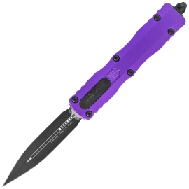 Microtech Dirac Delta D/E OTF Knife Purple Aluminum, Black M390 by Tony Marfione (227-1PU)