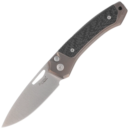 Nóż składany LionSteel Twain Bronze Titanium/Carbon Fiber, Satin MagnaCut by Gianni Pauletta (TW BR CF)
