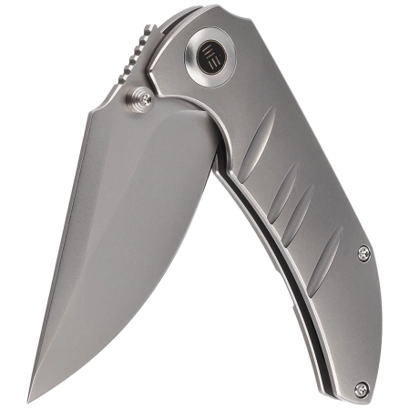 WE Knife Riff-Raff Polished Bead Blasted Titanium, Polished Bead Blasted CPM 20CV by Matthew Christensen (WE22020B-4)