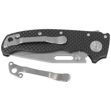 Nóż składany Demko AD20.5 Clip Point Carbon Fiber, Stonewashed CPM S35VN by Andrew Demko (205-S35-CPCF)