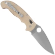 Nóż składany Spyderco Manix 2 XL Brown Canvas Micarta, Satin CPM Cru-Wear by Eric Glesser (C95MPCW2)