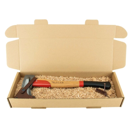 Siekiera rozłupująca Adler Short Splitter Black / Red Hickory Wood, C45 Carbon Steel (230.0H125A011)