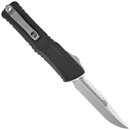 Nóż automatyczny OTF Microtech Combat Troodon Gen III Interceptor Signature Black Aluminium, Stonewashed M390MK by Tony Marfione (1217-10S)