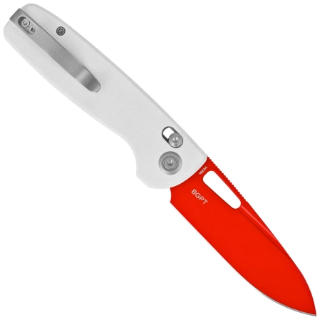 Nóż składany Kubey Bluff White G10, Red14C28N by Garet Caronna (KU248B)