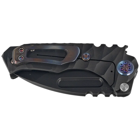 Nóż składany Medford Micro Praetorian T Tanto, Black DLC ''Predator'' Titanium, Flm HW, Brsh/Flm Clip, Black DLC S45VN by Greg Medford (MK0084PT-30PV-TFCF-BP)