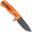LionSteel SR22A Orange Aluminum, Black Sleipner by Molletta Knife (SR22A OB)