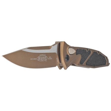 Microtech Socom Elite Auto S/E Knife Cerakote Burnt Bronze Aluminum, Cerakote Burnt Bronze M390 by Tony Marfione (160A-1UB-C19Z7)