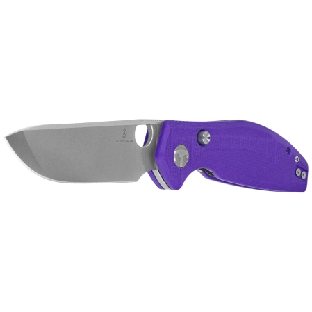 Bestechman Angry Owl Knife Purple G10, Satin/Stonewashed D2 by Keanu Alfaro (BMK12E-1)