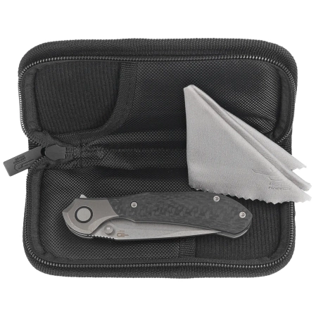 Nóż składany Bestech Constellation Grey Titanium/3K Twill Weave Skin Carbon Fiber, Bead Blasted/Stonewashed MagnaCut by Munko Knives (BT2501D)