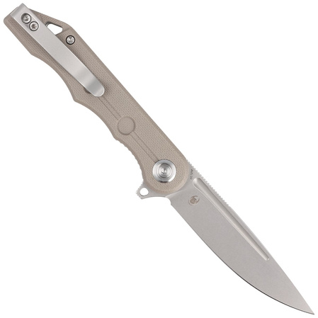 Kubey Knife Mizo Tan G10, Bead Blast AUS-10 by Tiguass (KU312H)