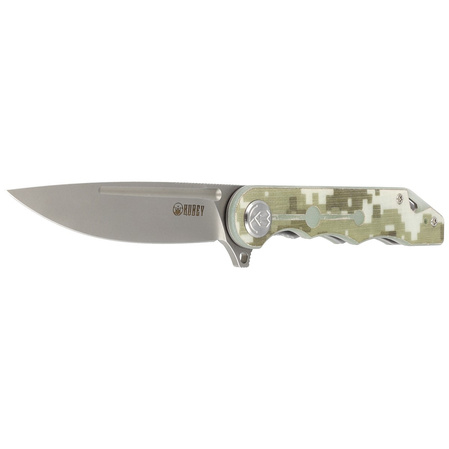Kubey Knife Mizo Camo G10, Bead Blast AUS-10 by Tiguass (KU312E)