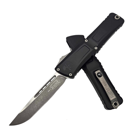 Nóż automatyczny OTF Microtech Combat Troodon Gen III S/E Black Aluminium, Apocalyptic M390MK by Tony Marfione (1143-10AP)