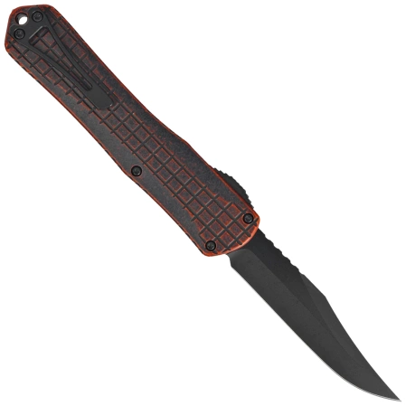 Nóż automatyczny OTF Heretic Manticore X Bowie Breakthrough Orange Grenade Aluminium, Black DLC MagnaCut by Tony Marfione Jr. (H030BF-6A-BRKORG)