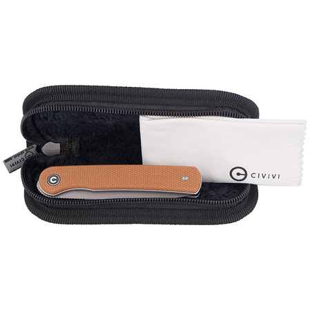 Nóż składany CIVIVI Stylum Brown Micarta, Gray Stonewashed by Ferrum Forge Knife Works (C20010B-A)