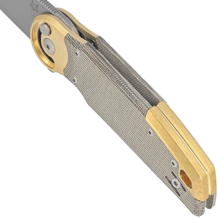 Fox Metamorphosis Green Micarta Knife, Acid Stonewashed M390 (FX-556-B4)