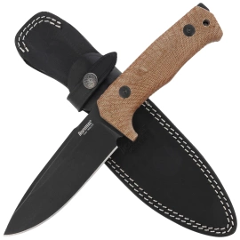Nóż LionSteel Tactical Natural Canvas Micarta, Black Stonewashed Niolox by Molletta (T5B CVN)