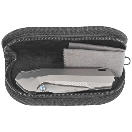 Nóż składany Remette RT-WK1-A Gray Titanium, Hand Grinding Pearlescent M390