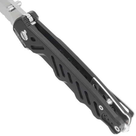 Extrema Ratio Caimano Nero N.A. Black Aluminum Knife, Satin N690 (04.1000.0166/SAT/BLK)