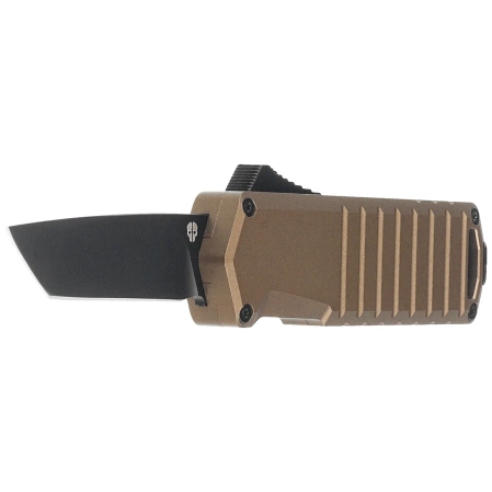 Tekto A2 Badger Mini T/E OTF Knife Desert Aluminum, Black D2