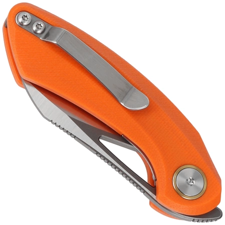 Bestech Bihai Orange G10, Grey DLC Stonewashed/Satin 14C28N by Ostap Hel Knife (BG53B-2)