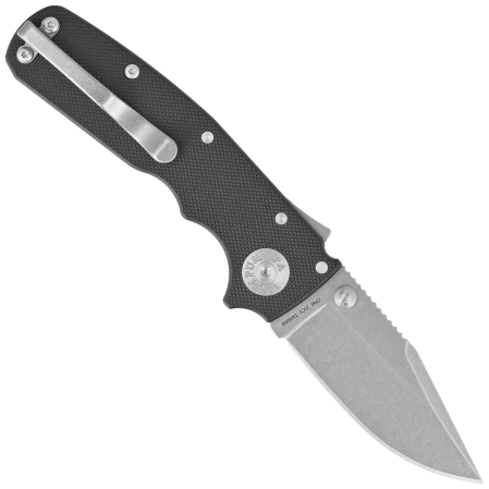 Demko Shark Cub Clip Point Knife Black G10, Stonewashed CPM 20CV by Andrew Demko (SC-20CV-BLKG10-CP)