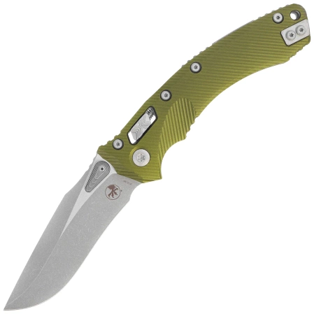Nóż składany Microtech Amphibian Ram-Lok Fluted OD Green Aluminum , Apocalyptic M390MK by Tony Marfione (137RL-10APFLOD)
