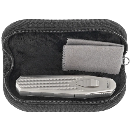 Remette Swordfish Titanium / Red Blue Carbon Fiber, Pearlescent M390 (ZL101A3)