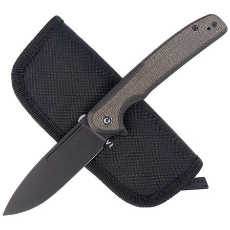 CIVIVI Knife Voltaic Stainless / Green Micarta, Black Stonewashed 14C28N (C20060-3)