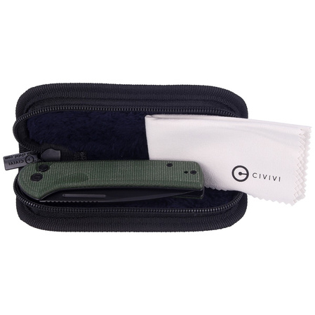 Civivi Knife Conspirator Green Micarta, Black Stonewashed (C21006-2)