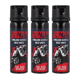 Zestaw trzech gazów pieprzowych Sharg Grizzly Gel 4mln SHU, 26.4% OC 63ml (13063-C)