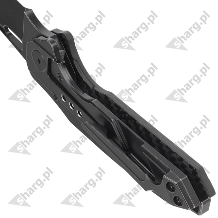 Bestech Nyxie Black Titanium/Carbon Fiber, Black Stonewashed CPM S35VN by Todd Knife and Tool Knife (BT2209D)