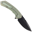 Bestech Buwaya Retro Green Titanium, Black Stonewashed M390 by Kombou Knife (BT2203D)