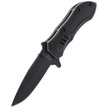 Nóż składany pólautomatyczny Herbertz Solingen Black Aluminium, Black Blade (228912)