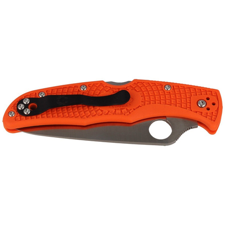 Spyderco Endura 4 FRN Orange Flat Ground PlainEdge Knife (C10FPOR)
