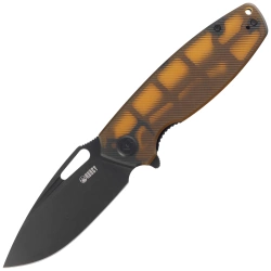 Nóż składany Kubey Tityus Ultem, Black Stonewashed D2 (KU322M)