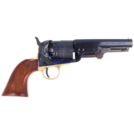 Pietta 1851 Colt Navy Yank Steel Sheriff Revolver .44 Laser Checkered (YAS44LC)