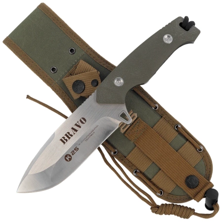 Nóż K25 Bravo Green G10, Satin/Brushed 7Cr17Mov (32260)