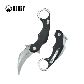 Nóż składany Kubey Rogue Pikal Black G10, Stonewashed 14C28N by MUZI Design (KU298A)