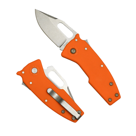Nóż składany Demko Nano-Shark CP Orange GRN, Stonewashed AUS10A by Andrew Demko (NANO-10A-Orange GRN-CP)