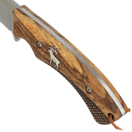 Martinez Albainox Deer Hunting Knife Zebra Wood, Satin 3Cr13Mov (32798)