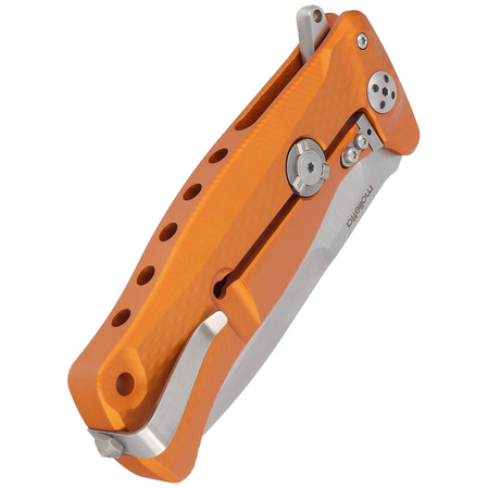 Nóż składany LionSteel SR11A Orange Aluminium, Satin Sleipner by Molletta (SR11A OS)